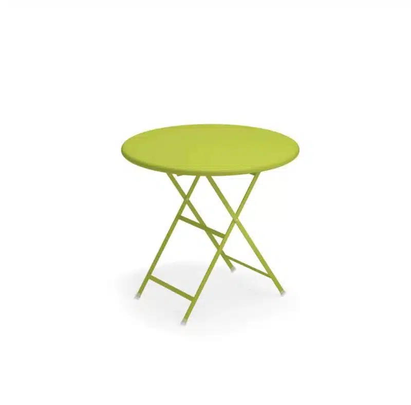 Arc en ciel folding round from Emu available from DeFrae Contract Furniture lime green