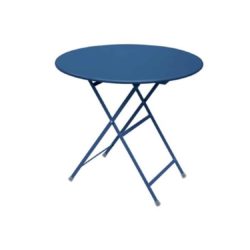 Arc en ciel folding round from Emu available from DeFrae Contract Furniture navy blue