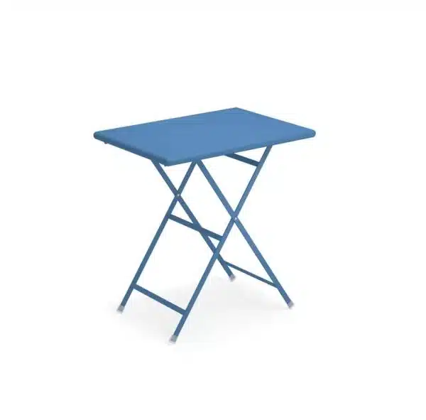 Arc en ciel folding outdoor folding table sqaure from Emu available from DeFrae Contract Furniture Blue