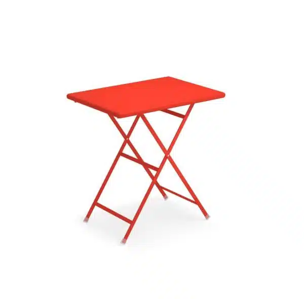 Arc en ciel folding outdoor folding table sqaure from Emu available from DeFrae Contract Furniture Red