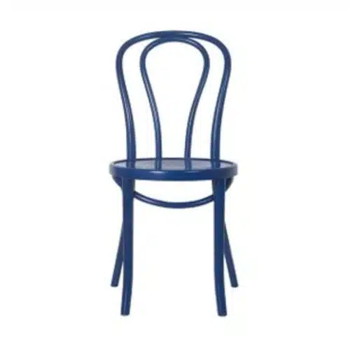 Archie Bentwood Side Chair Upholstered Seat From DeFrae Contract Furniture Blue