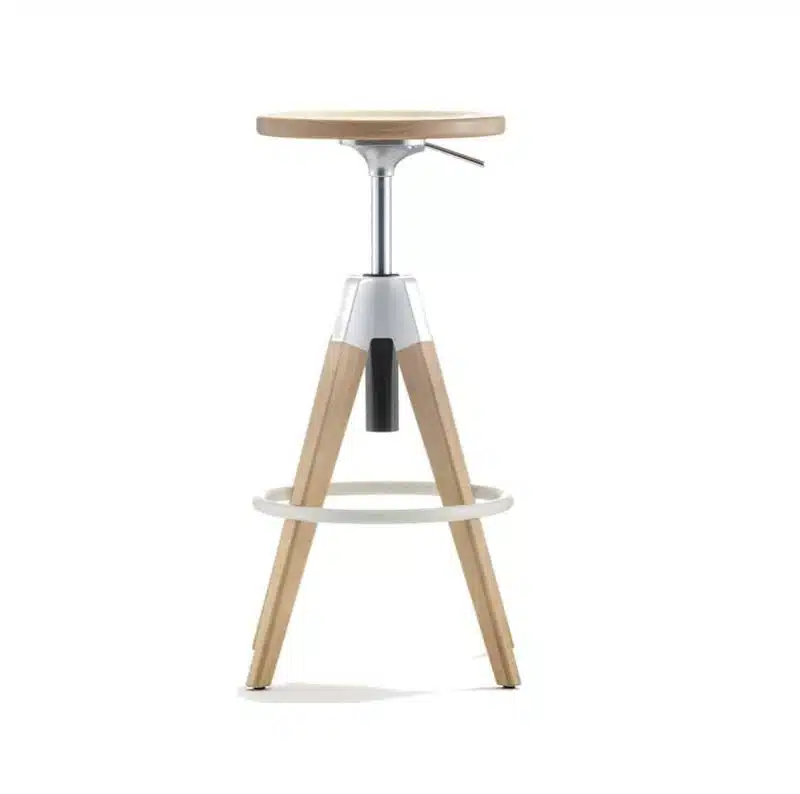 Arki Bar Stool Pedrali at DeFrae Contract Furniture Natural Adjustable Seat Height