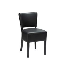 Ascot Side Chairs From DeFrae Contract Furniture Black Faux Leather Wenge Frame.png