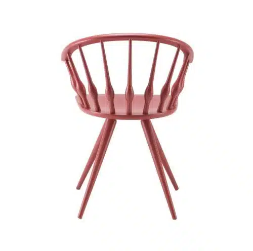 Ashleigh Spindle Back Side Chair Aston Cizeta DeFrae Contract Furniture pink back view