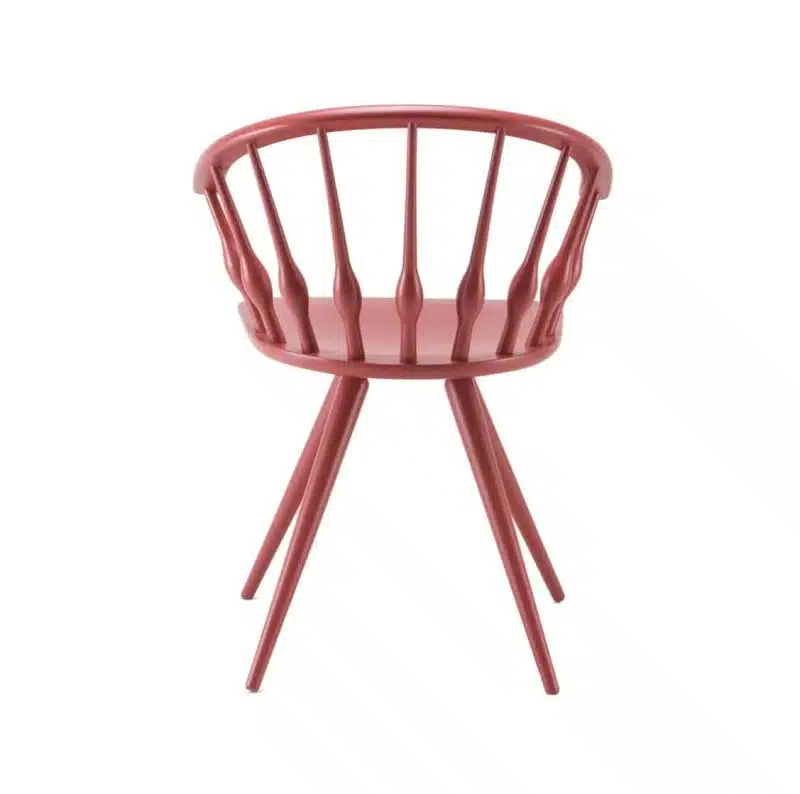 Ashleigh Spindle Back Side Chair Aston Cizeta DeFrae Contract Furniture pink back view