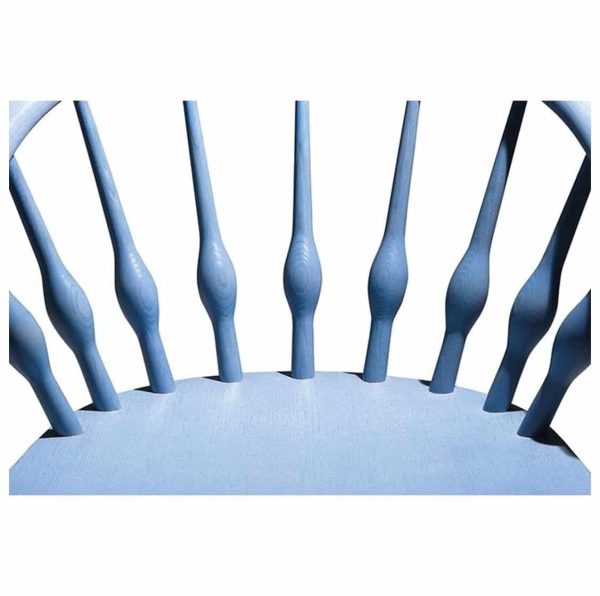 Ashleigh Spindle Back Side Chair Aston Cizeta DeFrae Contract Furniture blue close up