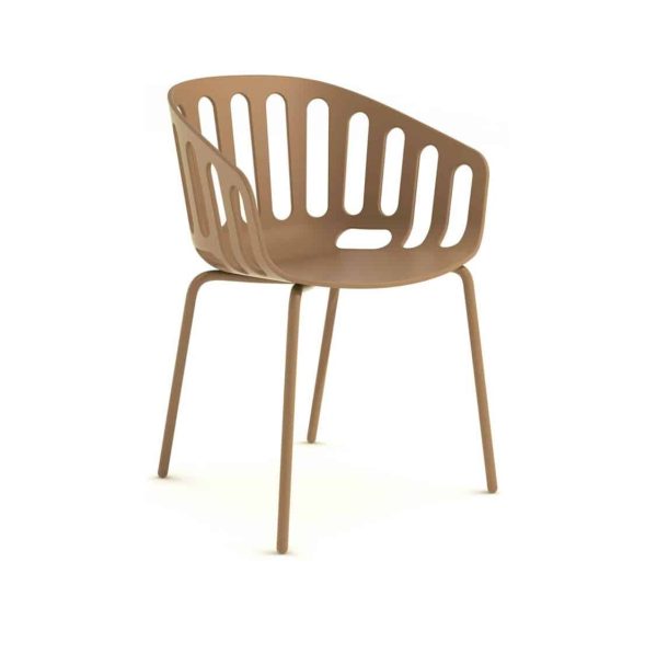 Basket Armchair Gaber at DeFrae Contract Furniture Brown And Brown Legs