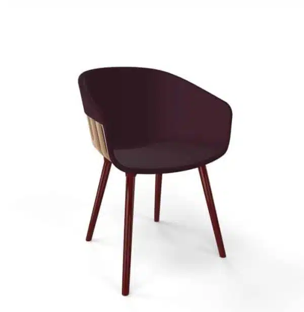 Basket Armchair Gaber at DeFrae Contract Furniture Brown And Brown Legs with cushion