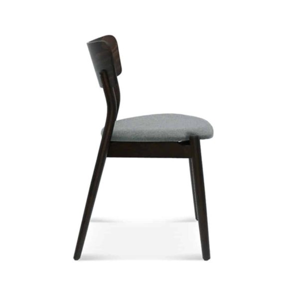 Beam side chair Malibu Restaurant Chair DeFrae Contract Furniture Grey Upholstered Seat