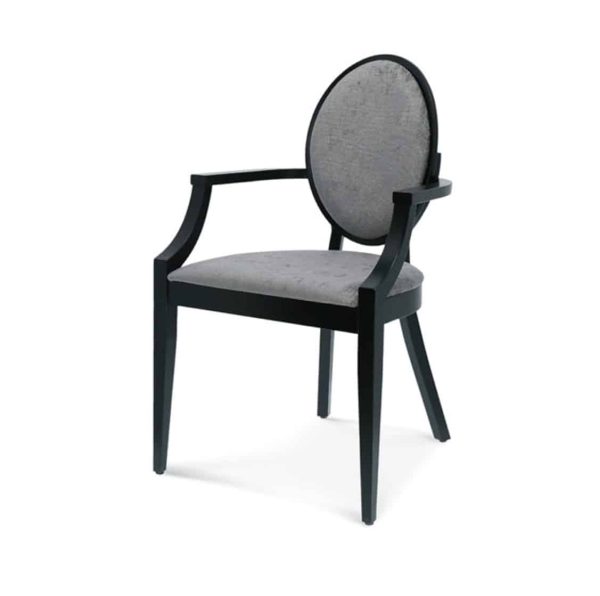 Belle armchair medallion round back restaurant chair DeFrae Contract Furniture Hero