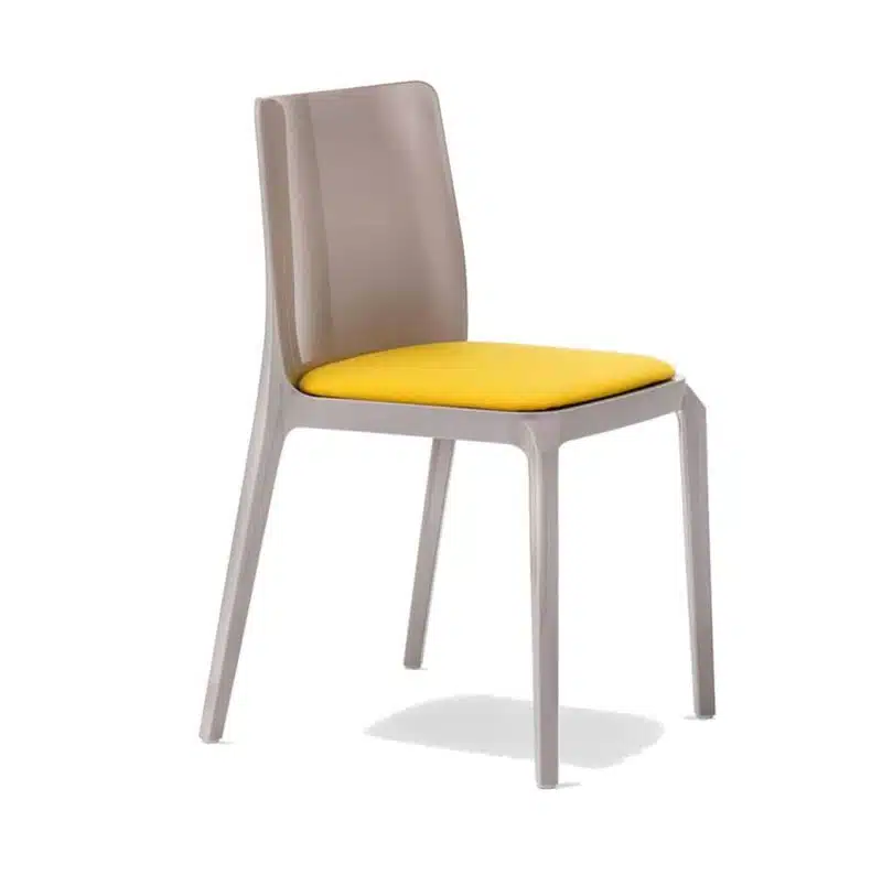 Blitz outside chair Pedrali DeFrae Contract Furniture with upholstered seat side view