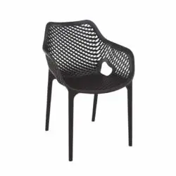 Bruce Stackable Outside Armchair DeFrae Contract Furniture Black