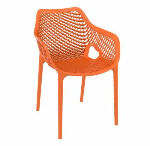 Bruce Stackable Outside Armchair DeFrae Contract Furniture Orange