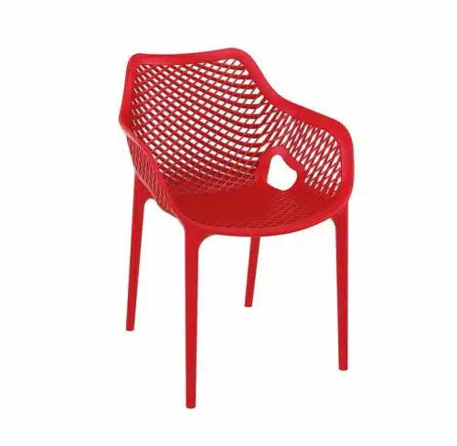 Bruce Stackable Outside Armchair DeFrae Contract Furniture Red