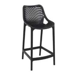 Bruce Stackable Outside Bar Stool DeFrae Contract Furniture Black