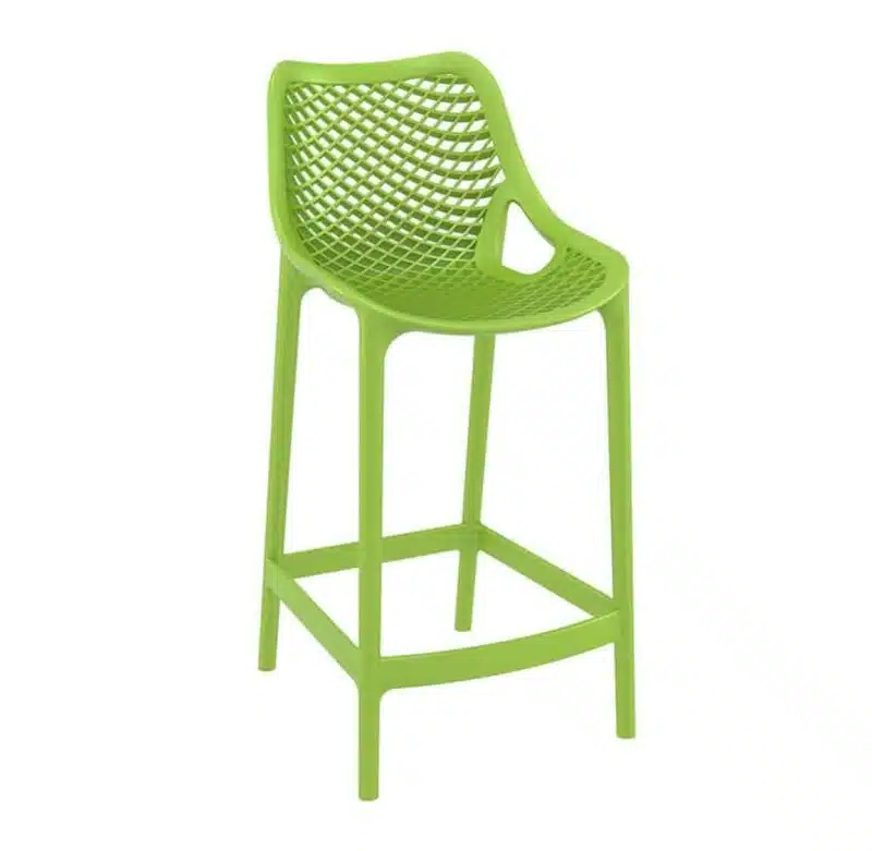 Bruce Stackable Outside Bar Stool DeFrae Contract Furniture Green