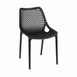 Bruce Stackable Outside Chair DeFrae Contract Furniture Black