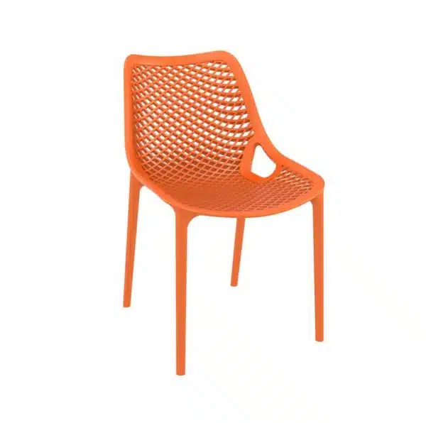 Bruce Stackable Outside Chair DeFrae Contract Furniture Orange