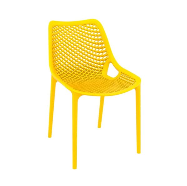 Bruce Stackable Outside Chair DeFrae Contract Furniture Yellow
