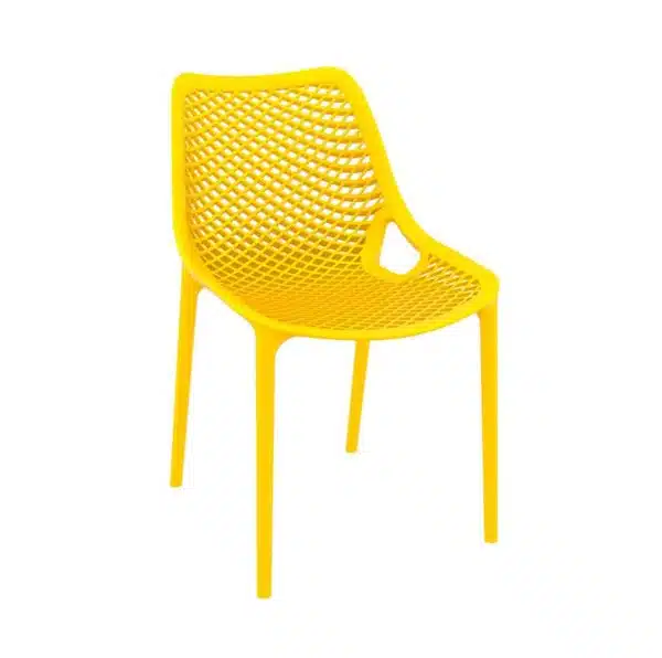 Bruce Stackable Outside Chair DeFrae Contract Furniture Yellow