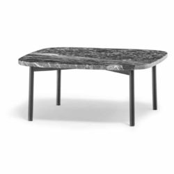 Buddy Marble Table Pedrali DeFrae Contract Furniture Black Marble and Black Legs