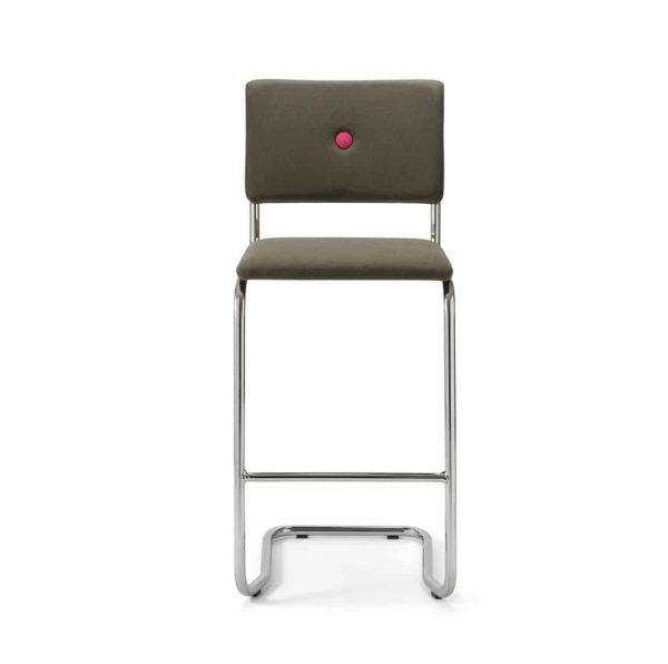 Ceska Bar Stool Cantileve Base DeFrae Contract Furniture Front
