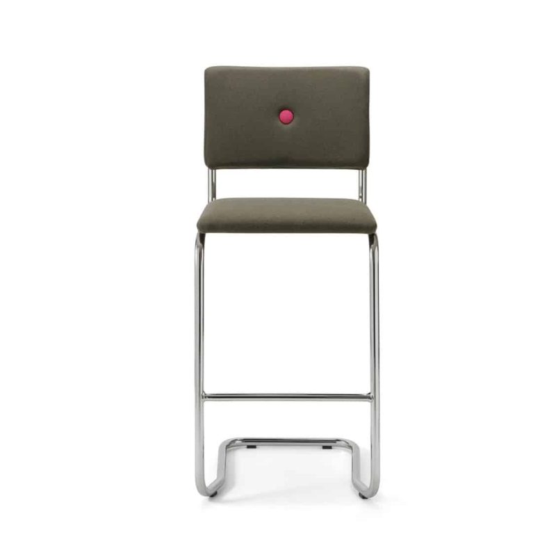 Ceska Bar Stool Cantileve Base DeFrae Contract Furniture Front