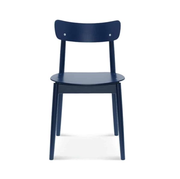 Chance curved back wood restaurant chair DeFrae contract furniture front view