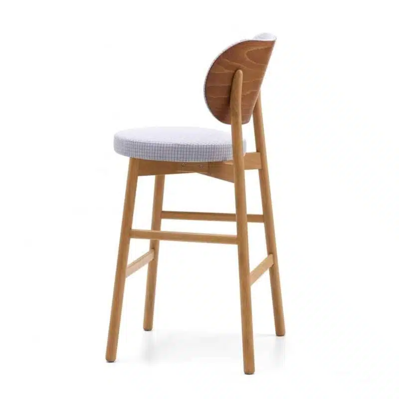 Coco Bar Stool With Curved Back DeFrae Contract Furniture Cantarutti Left Side