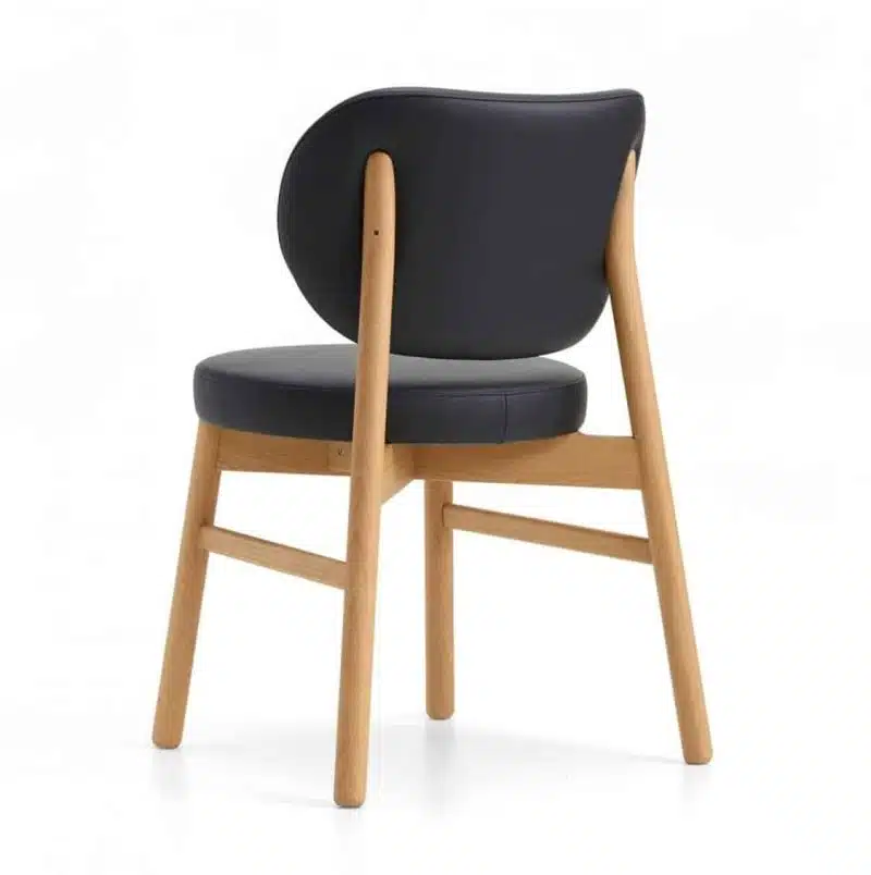 Coco Side Chair With Curved Back DeFrae Contract Furniture Cantarutti Back View