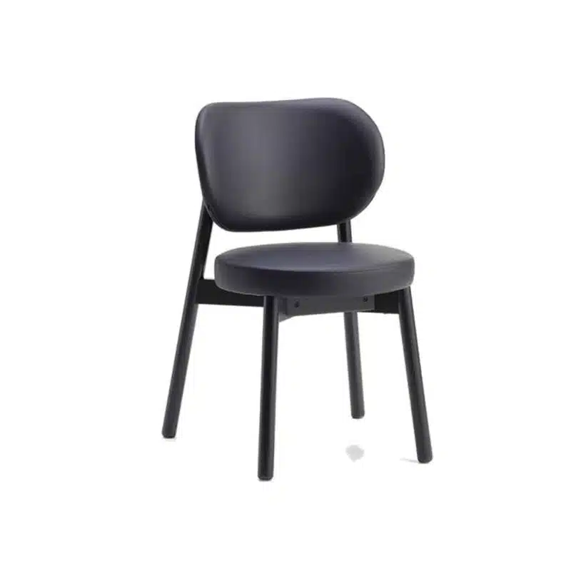 Coco Side Chair With Curved Back DeFrae Contract Furniture Cantarutti Black