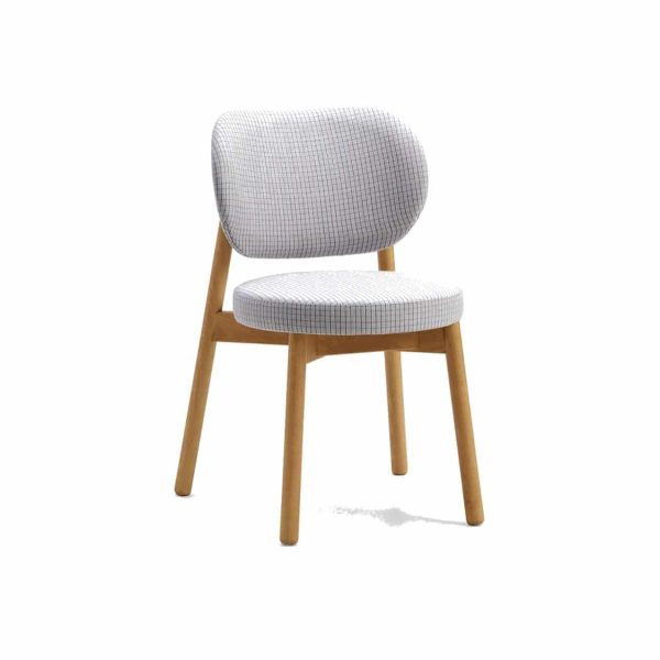 Coco Side Chair With Curved Back DeFrae Contract Furniture Cantarutti Fabric