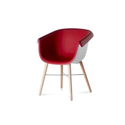 Collier two tone armchair DeFrae Contract Furniture red and white