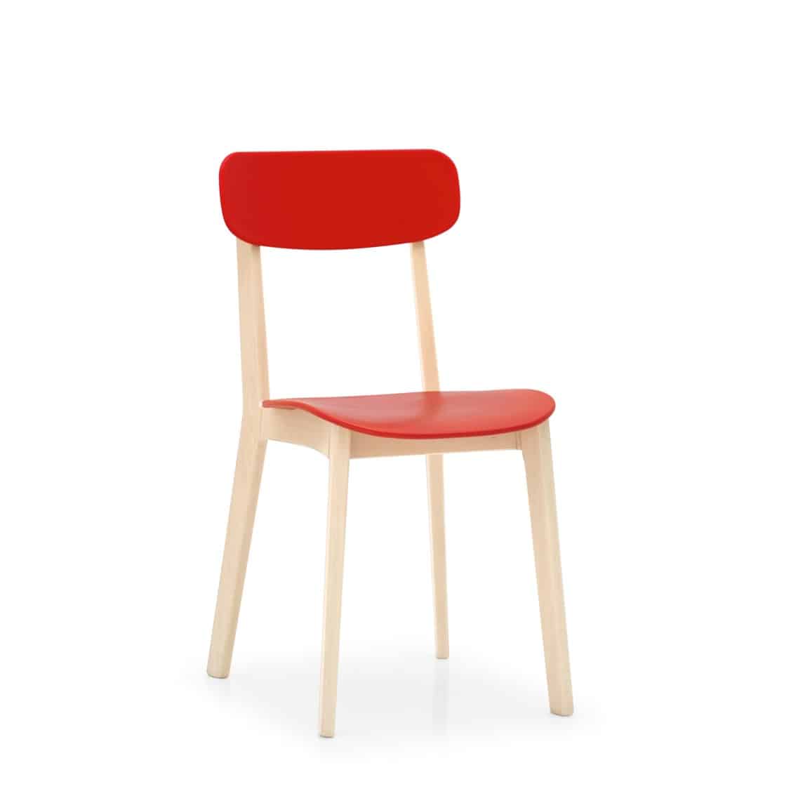 Cream side Chair Calligaris available from DeFrae Contract Furniture Red