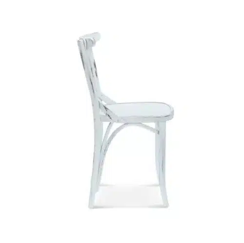 Cruz cross back bentwood side chair 8810 DeFrae Contract Furniture Side View