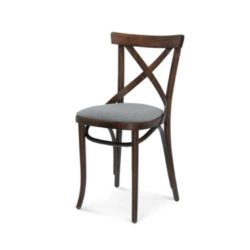 Cruz cross back bentwood side chair 8810 DeFrae Contract Furniture Upholstered Seat