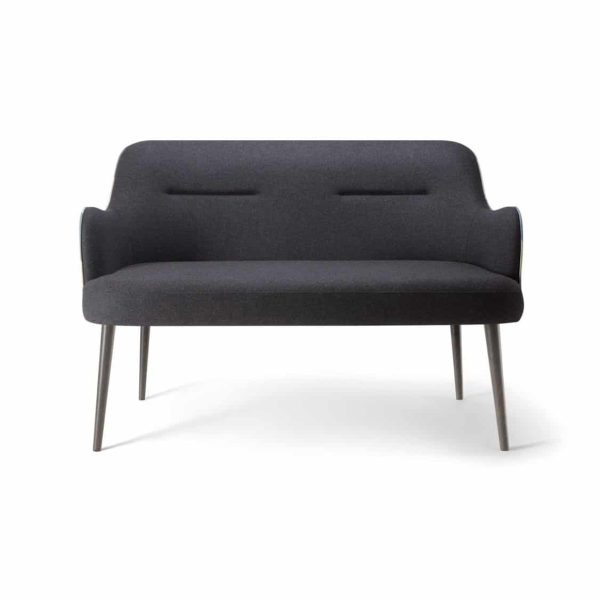 Da Vinci Sofa 09 2 Seater DeFrae Contract Furniture Wooden Legs Black