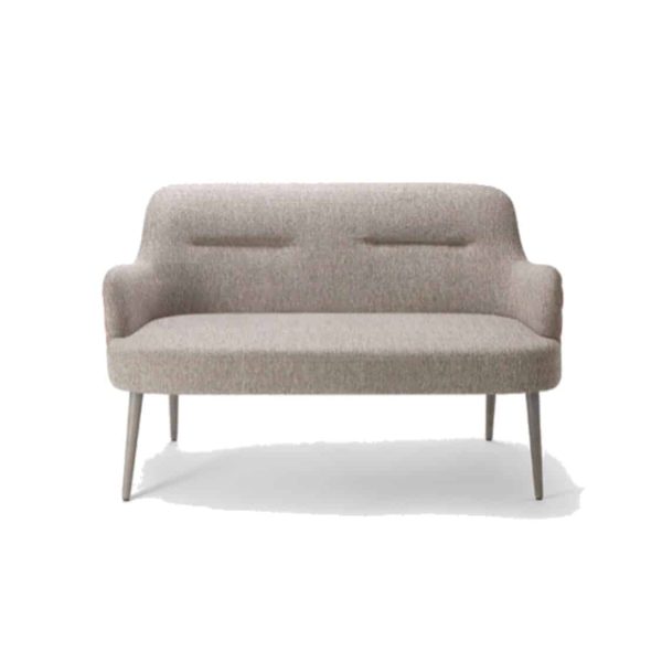 Da Vinci Sofa 09 2 Seater DeFrae Contract Furniture Wooden Legs Grey