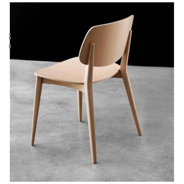 Doll wood side chair 060 Billiani DeFrae Contract Furniture Back