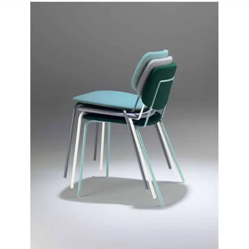 Doll steel side chair 060 Billiani DeFrae Contract Furniture Stackable Upholstered Colours