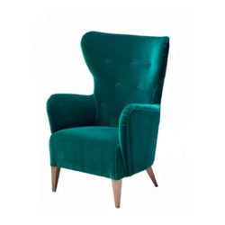 Duke Lounge Chair ContractIn at DeFrae Contract Furniture Button Back Green Velvet