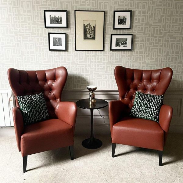 Duke Lounge Chairs with button back by DeFrae Contract Furniture at Edinburgh Anglers Club