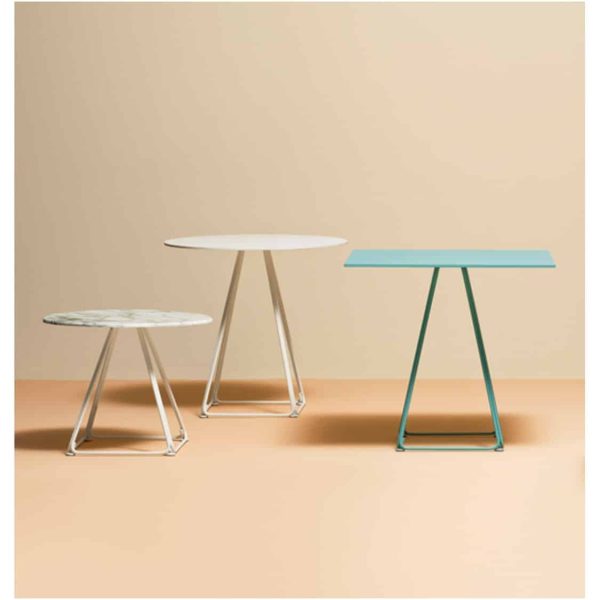 Eclipse Table base with marble top Lunar Pedrali available from DeFrae Contract Furniture
