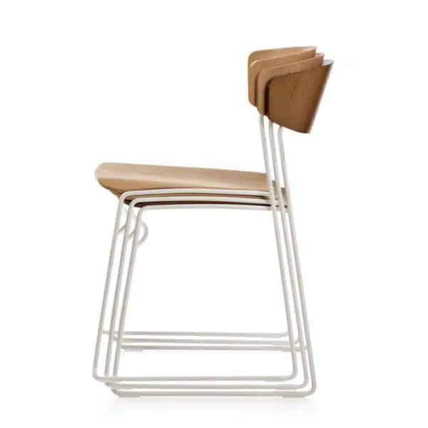 Eton side chair fornasarig Wolfgang Sled Base stackable