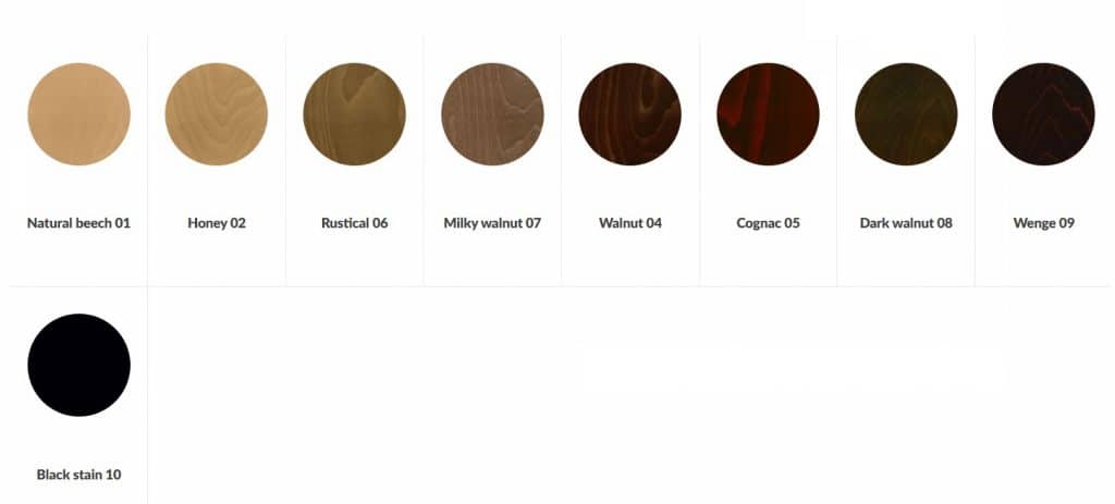Fameg Standard Wood Stains at DeFrae Contract Furniture