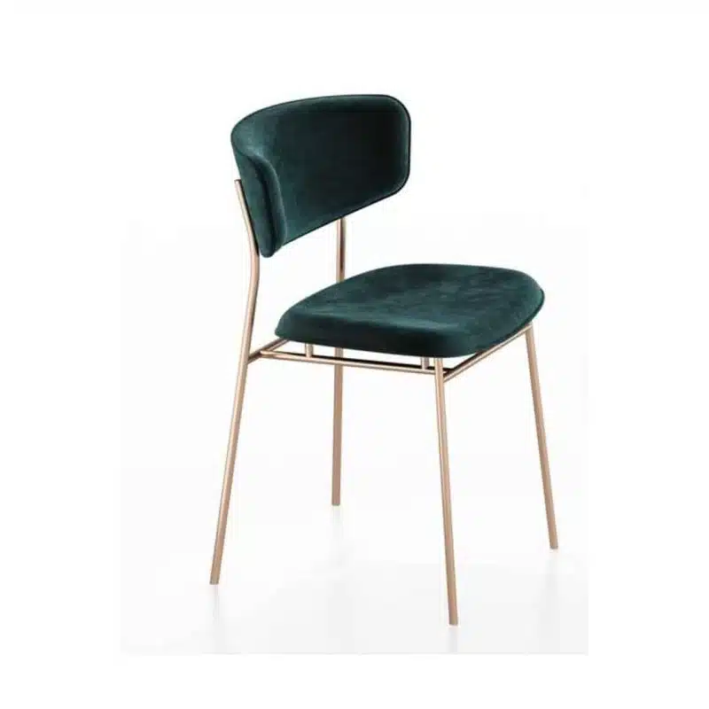 Fifties Chair by Calligaris at DeFrae Contract Furniture Gold Frame Green Velvet