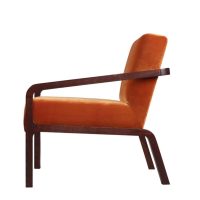 Fletcher Armchair Fleming ContractIn at DeFrae Contract Furniture Rust Velvet