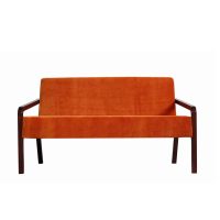Fletcher Sofa Fleming ContractIn at DeFrae Contract Furniture Rust Velvet