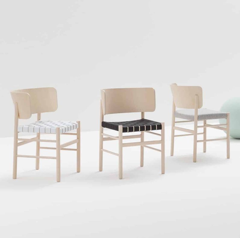Fratina Chairs with curved back DeFrae Contract Furniture rope weave seats range