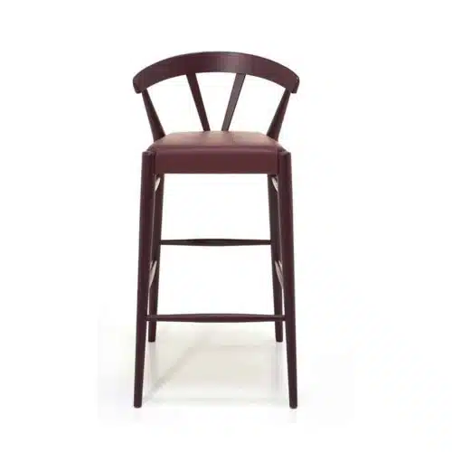 Ginger Bar Stool Wide Spindle Back Upholstered Seat DeFrae Contract Furniture
